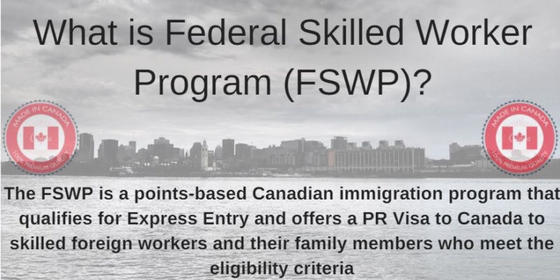 The FSWP is a points-based Canadian immigration program that qualifies for Express Entry and offers a PR Visa to Canada to skilled foreign workers and their family members who meet the eligibility criteria